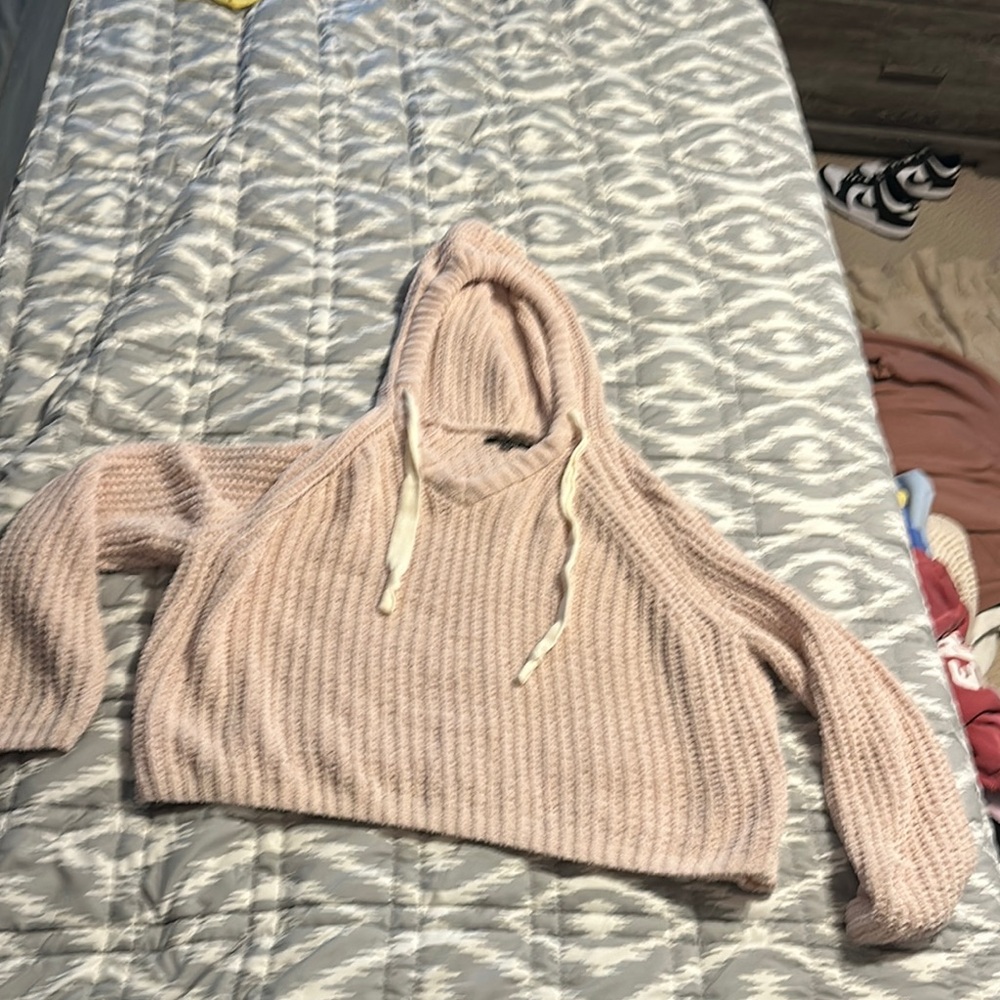 Love Tree Pink Cowl Neck Sweater